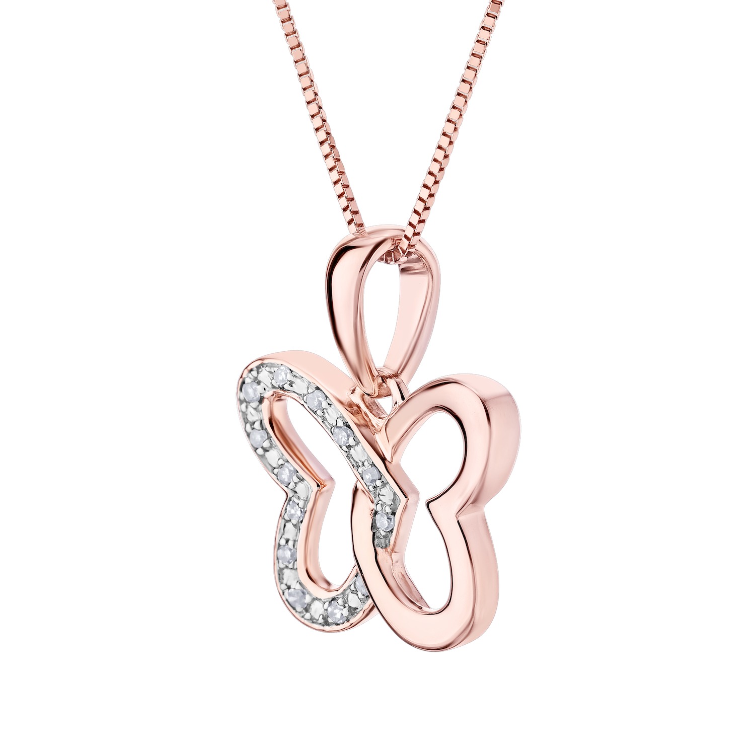 ZooLightful&trade; 10K Rose Gold 60805A5 Pendant Diamond 0.05 Ctw