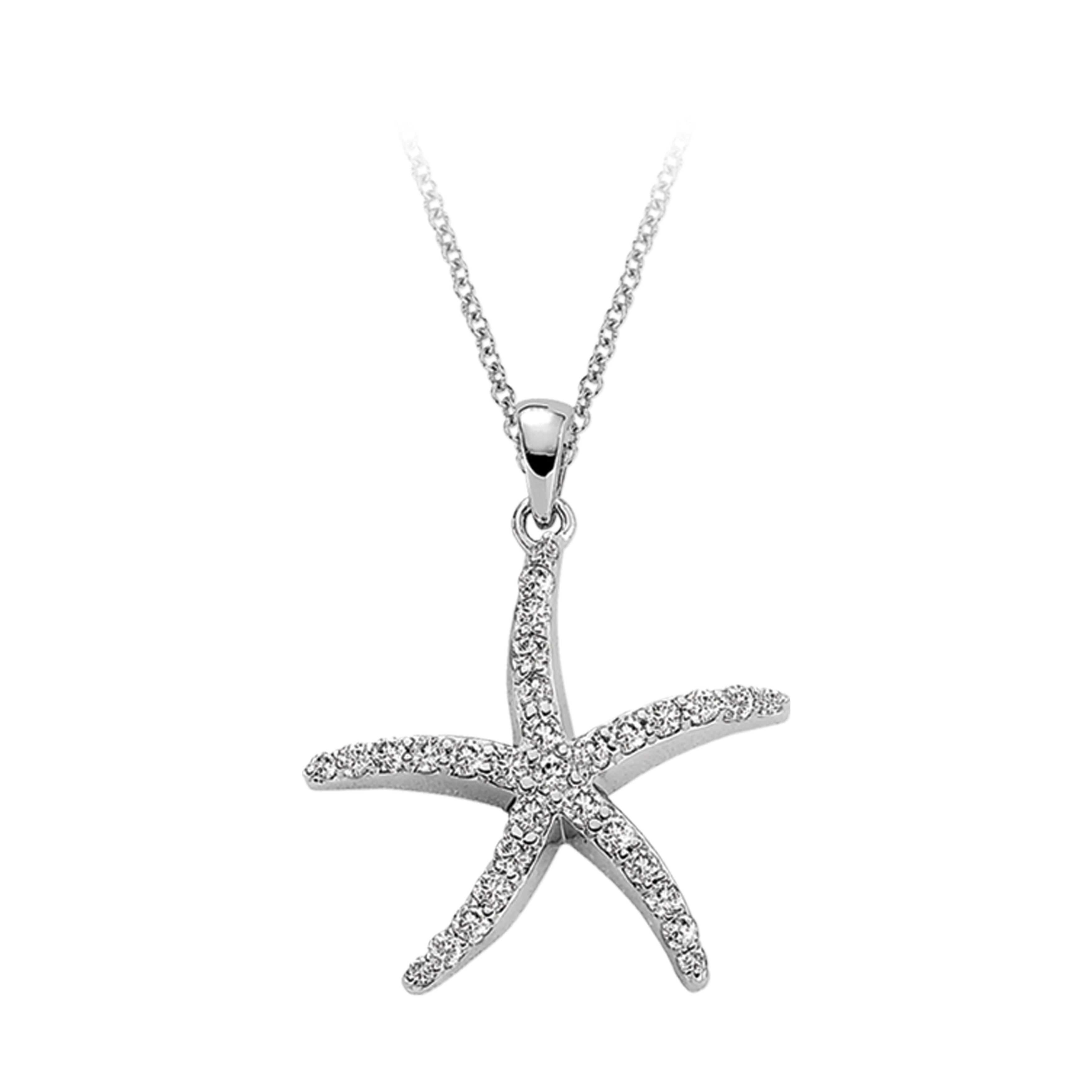 OCEANITY &trade; 14k White Gold Pendant Diamond 0.15 Ctw Available in White, Rose or Yellow Gold