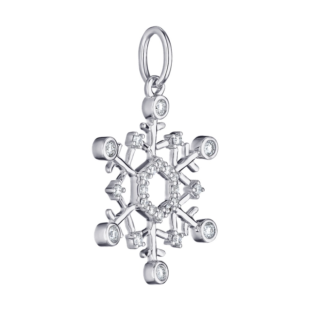 Diamond Frost&trade; 14k White Gold Diamond Set Snowflake Pendant Diamond 0.25 Ctw