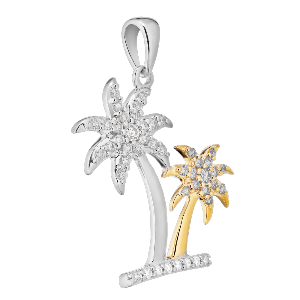 OCEANITY &trade; 14k Two Tone Pendant Diamond 0.33 Ctw Available in White, Rose or Yellow Gold