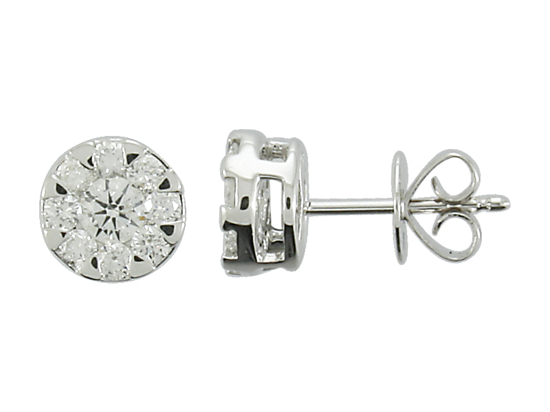 Ear:14KW Flower Flat Prongs