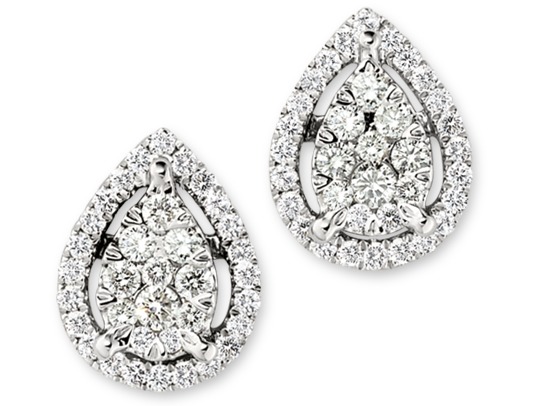 Ear:14KW Pear Shape Halo Inside Illu., Match R/P