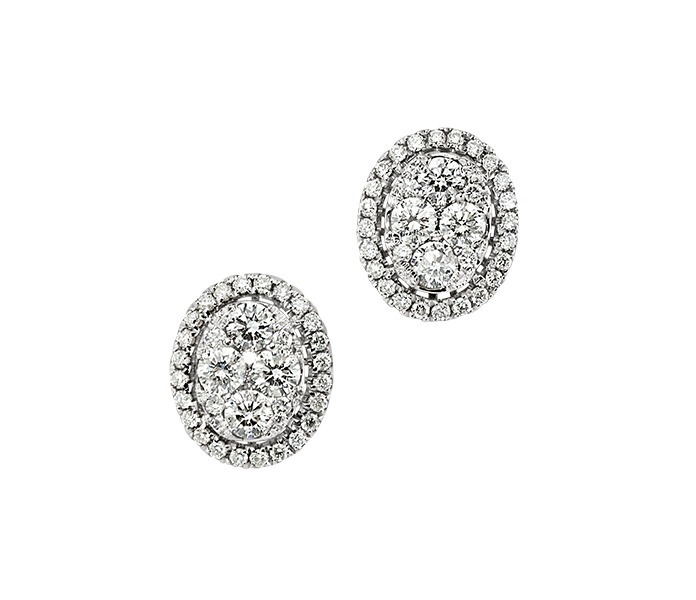 Ear:14KW Oval Single Halo With Pave Mat:4266,6481