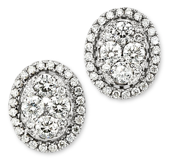 Ear:14KW Oval Single Halo With Pave Mat:6481,4266