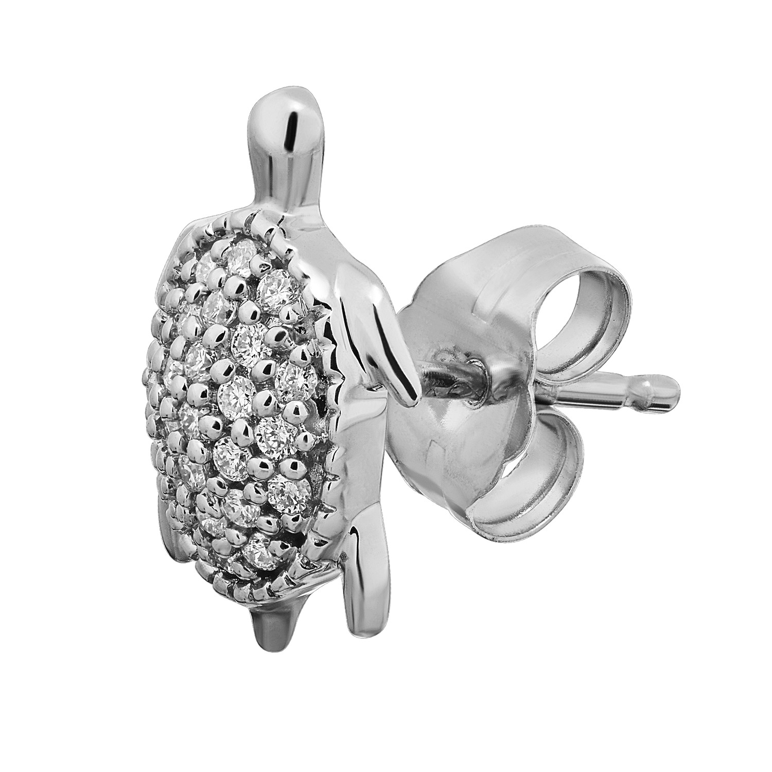 Ear: 14KW Turtle 46Rd. 1/6Ctw