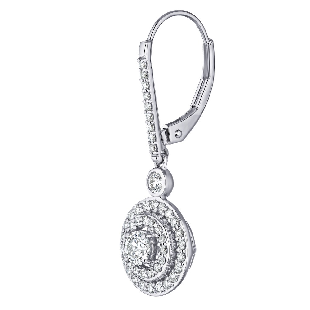 Er:14KW Dangling Mid Hollow Circle 98 St. 1 Ctw