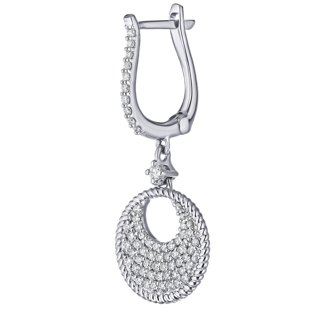 Ear: 14KW Dangle 128Rd. 1/2Ctw