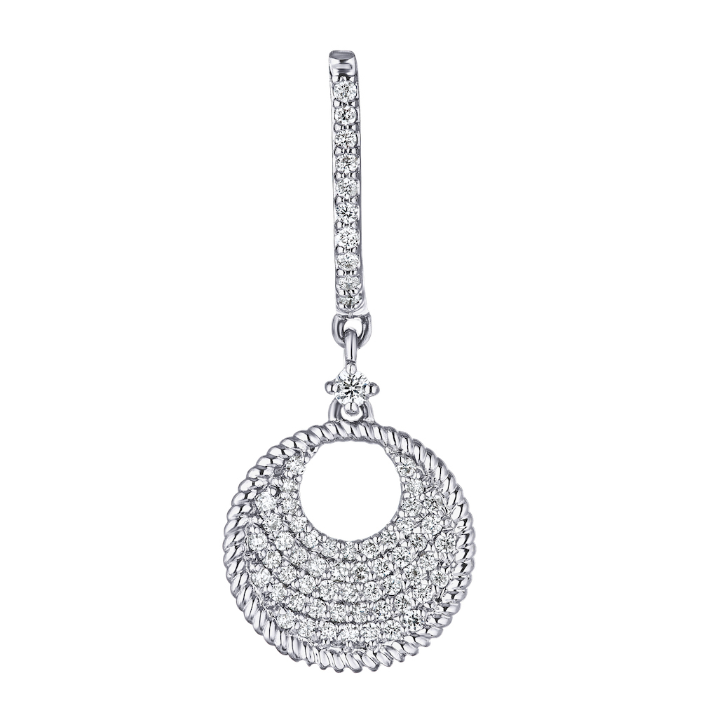 Ear: 14KW Dangle 128Rd. 1/2Ctw