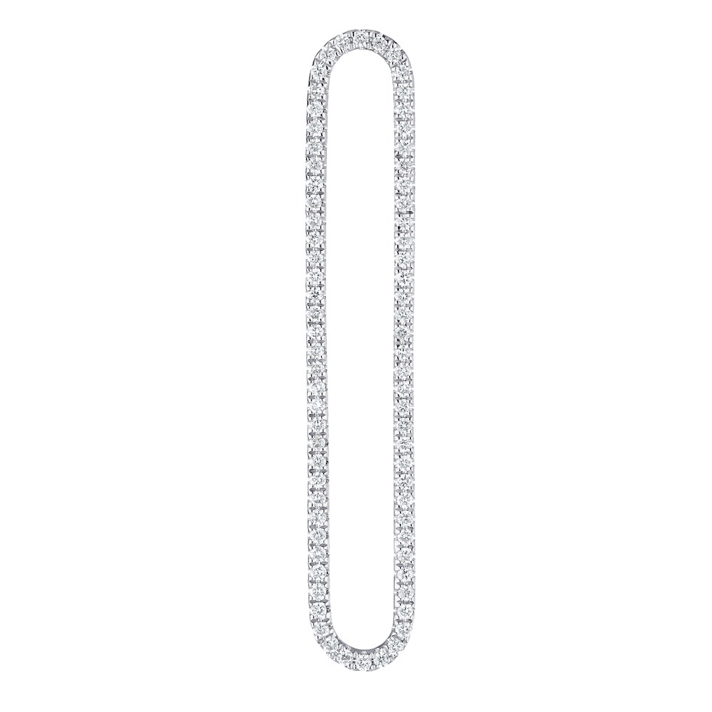 Ear: 14KW Dangle Oval 144Rd. 1/2Ctw