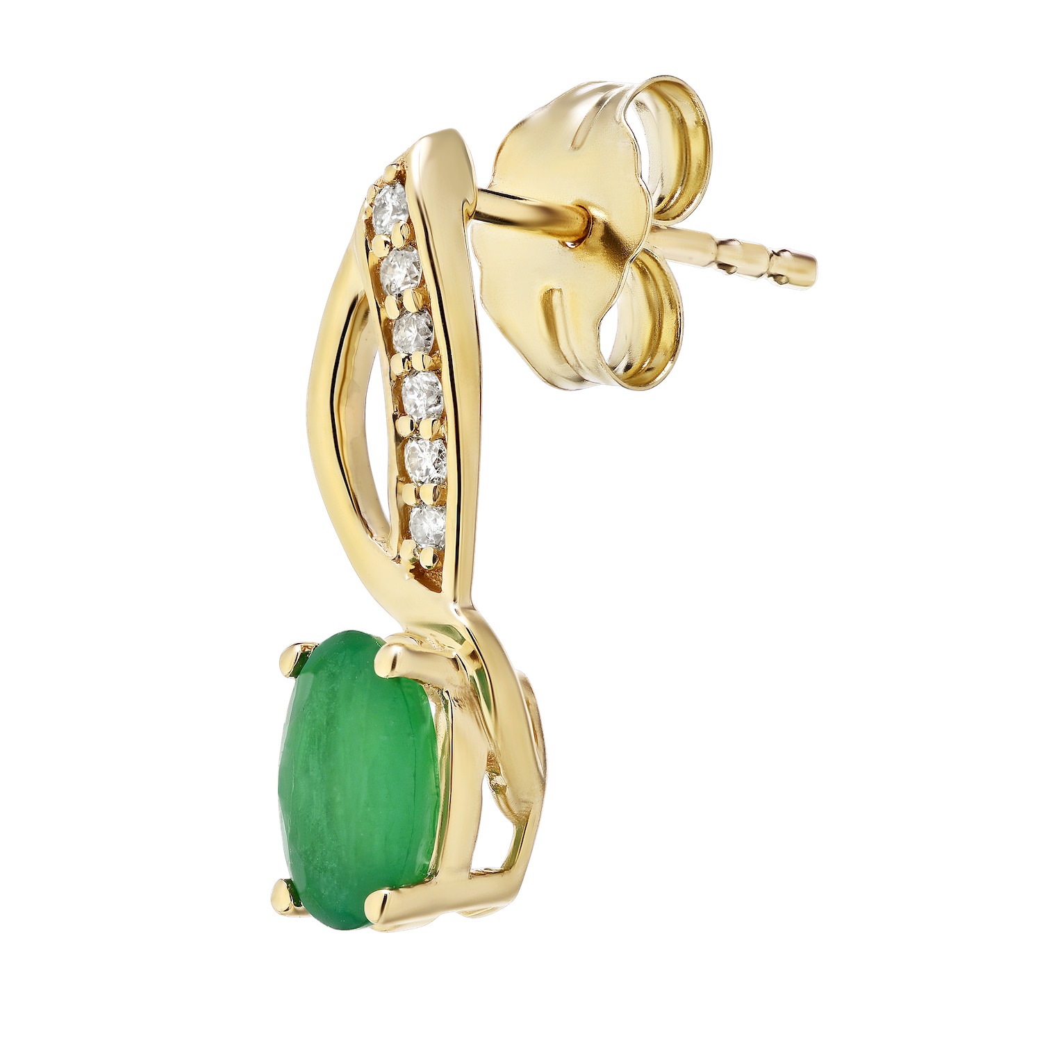 Ear: 10K Fashion 14 Stone 1.00Ctw