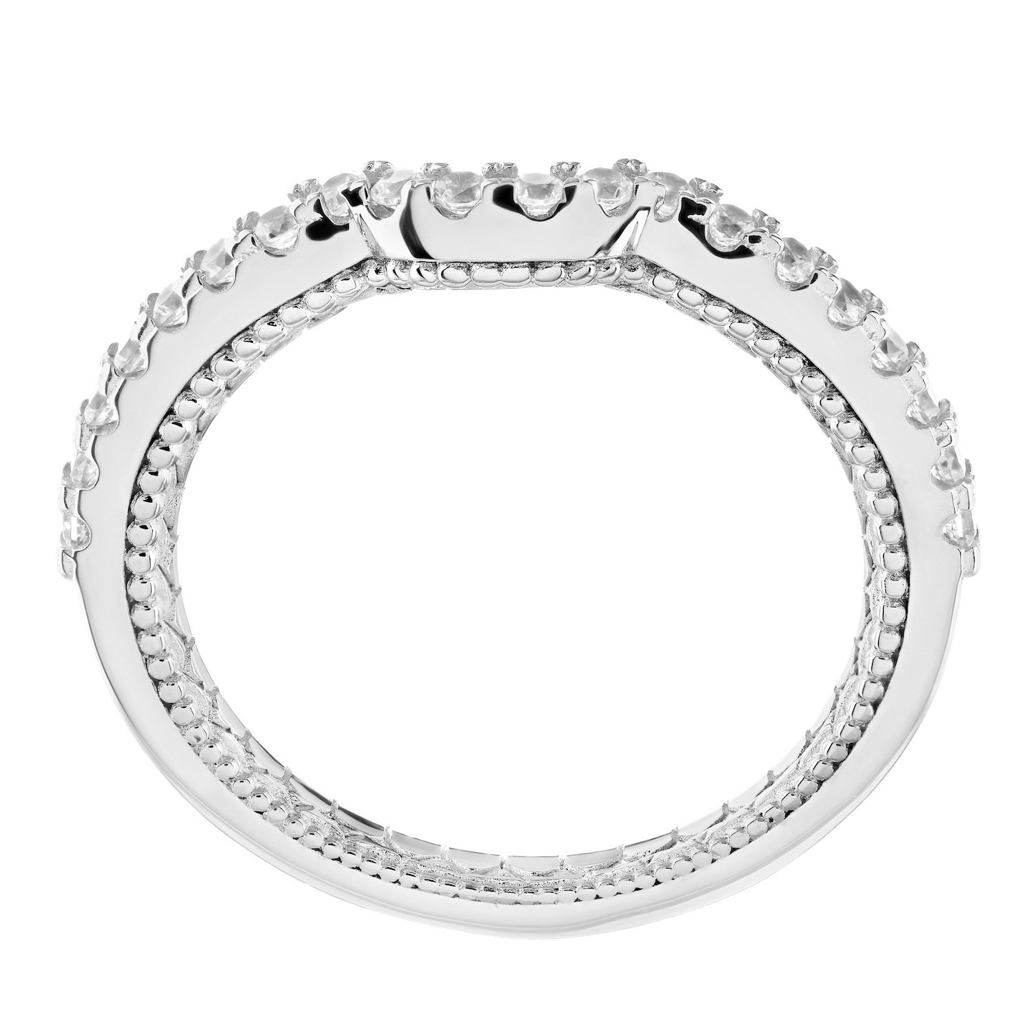 Enchanted Love&trade; 14KW White Gold Diamond 0.25 Ctw 14KW Matching Diamond Wedding Ring Engagement Ring