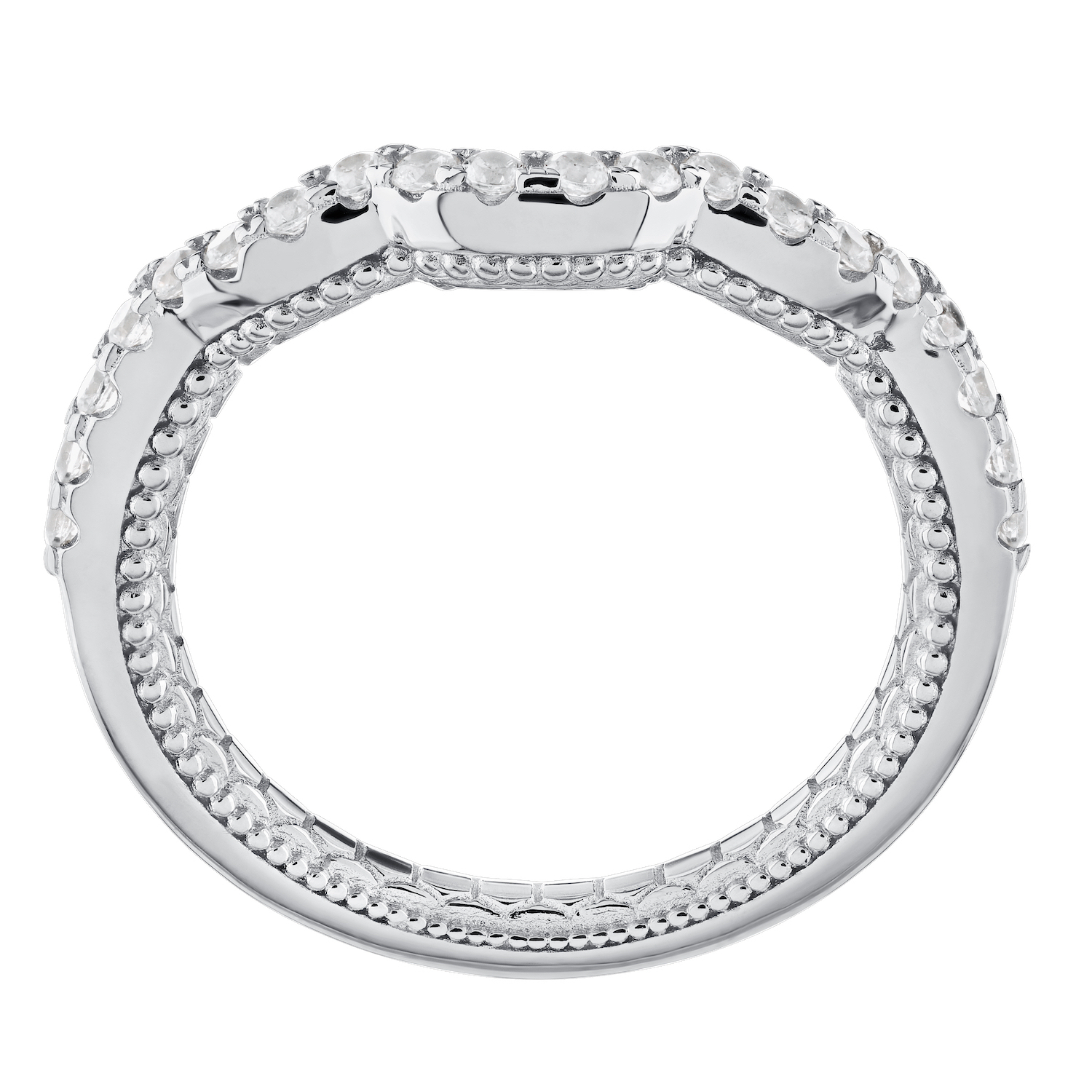 Enchanted Love&trade; 14KW White Gold Diamond 0.33 Ctw 14KW Matching Diamond Wedding Ring Engagement Ring