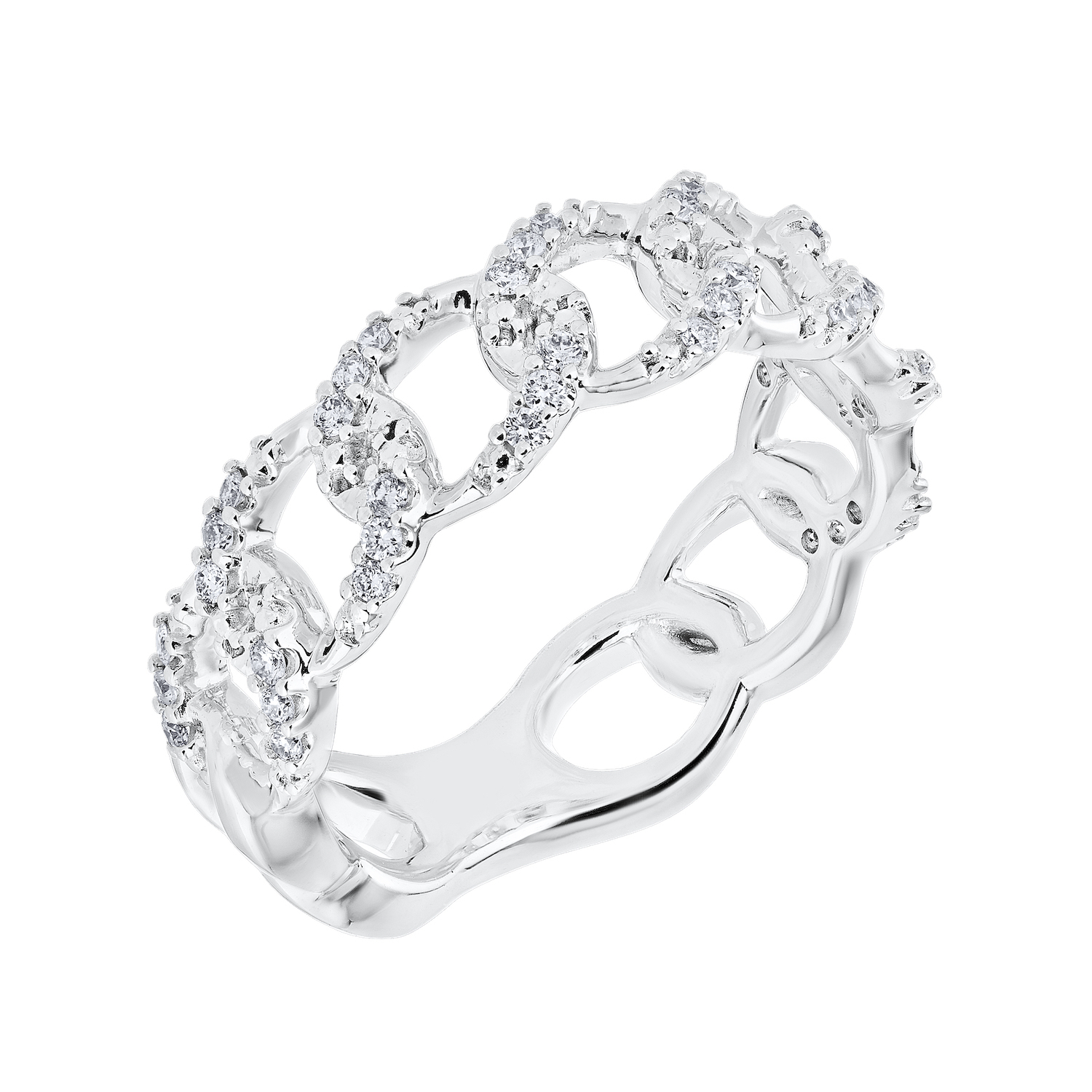 14k White Gold Ring Diamond 0.20 Ctw Ring