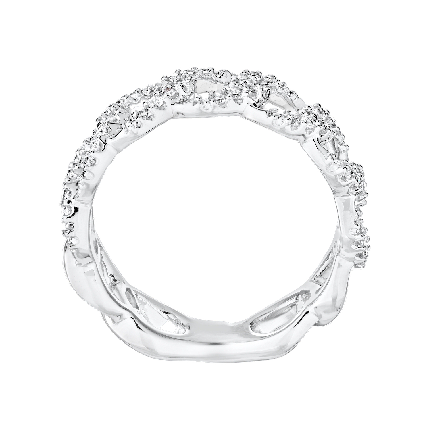 14k White Gold Ring Diamond 0.20 Ctw Ring