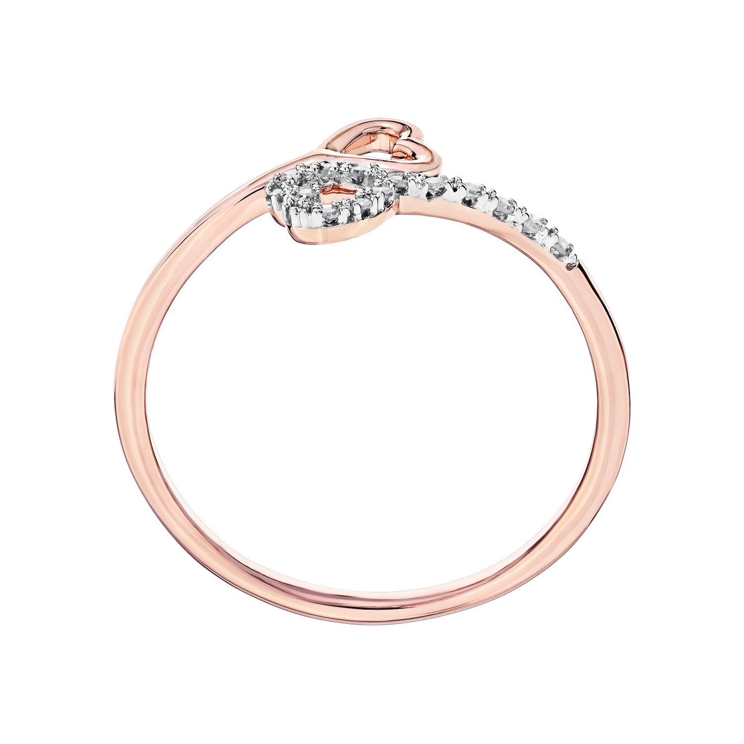 10k Rose Gold Ring Diamond 0.05 Ctw Ring