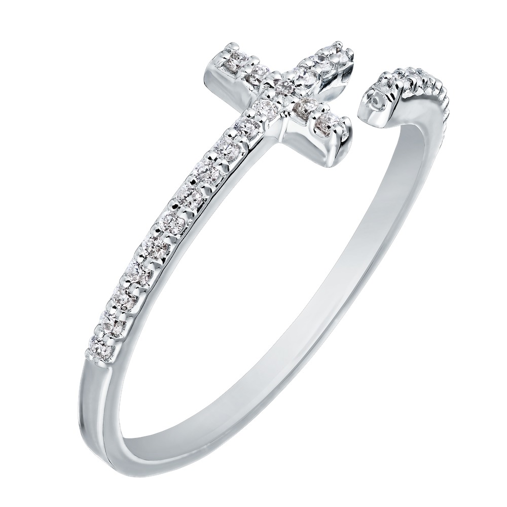 14k White Gold Ring Diamond 0.25 Ctw Ring