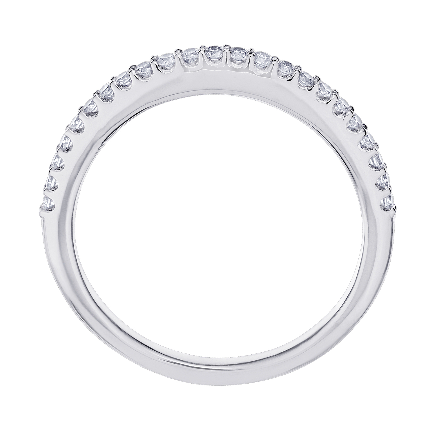 Multiplicity&trade; 14KW White Gold Matching Diamond Wedding 0.50 Ctw Diamond