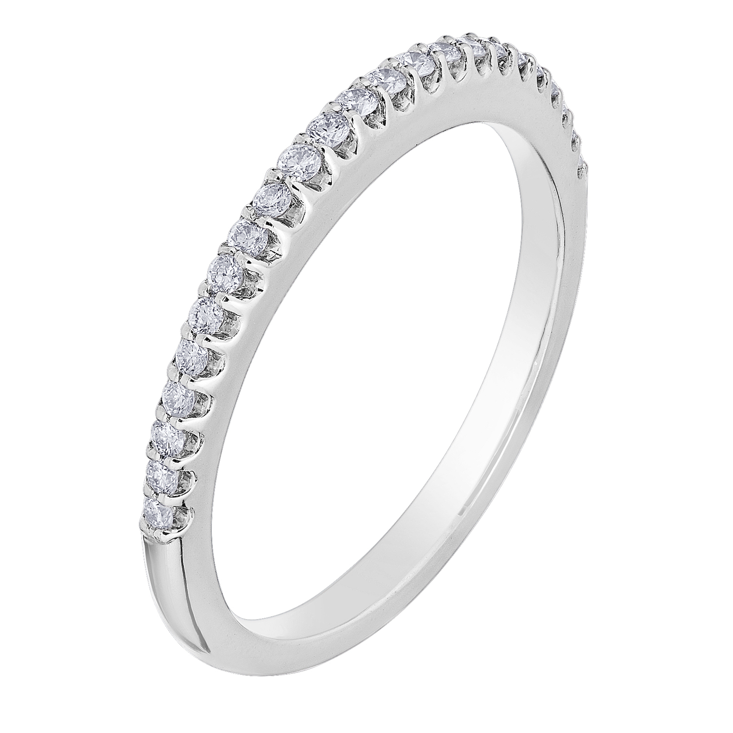 Multiplicity&trade; 14KW White Gold Matching Diamond Wedding 0.50 Ctw Diamond