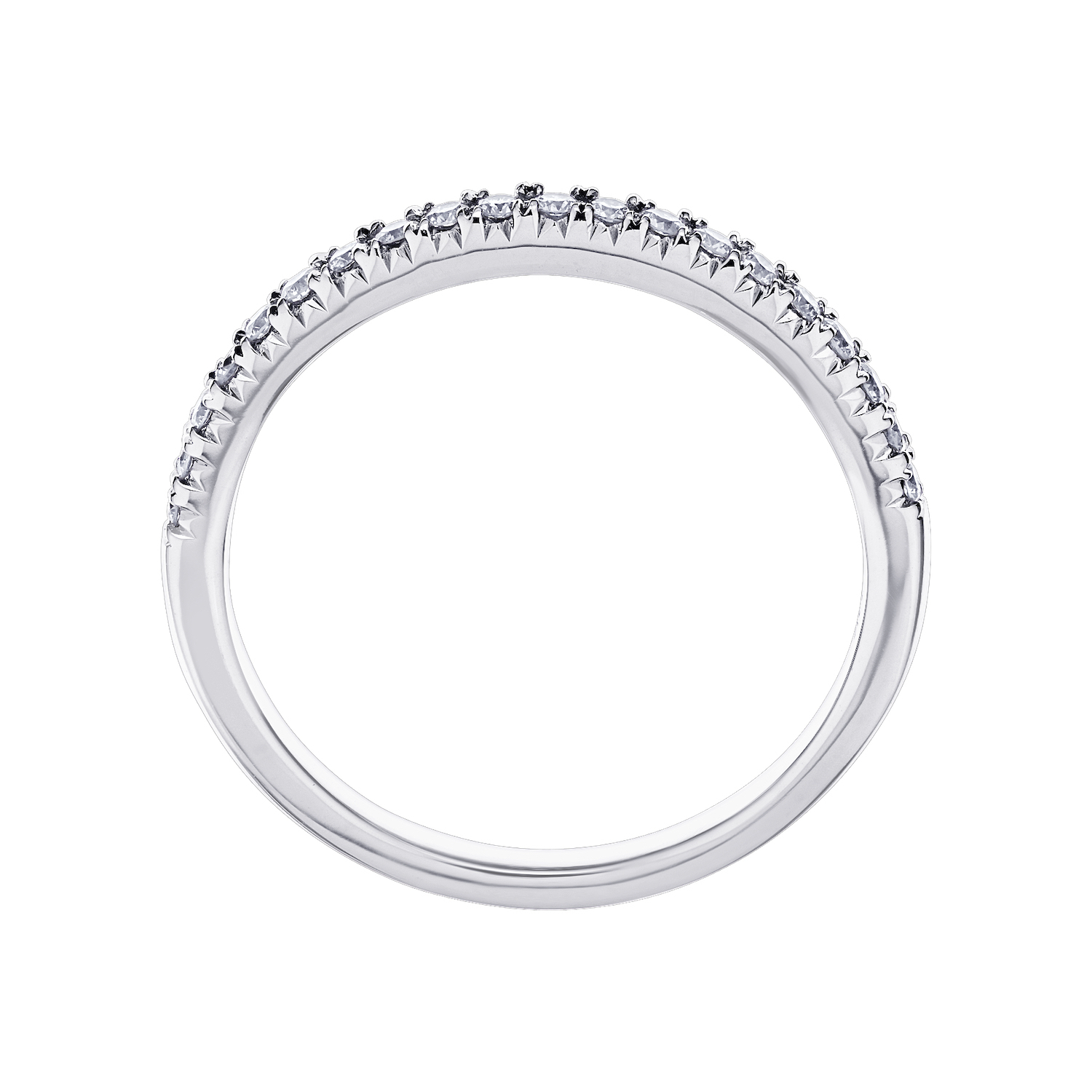 Compozit&trade; 14KW White Gold Matching Diamond Wedding Ring Diamond 0.20 Ctw