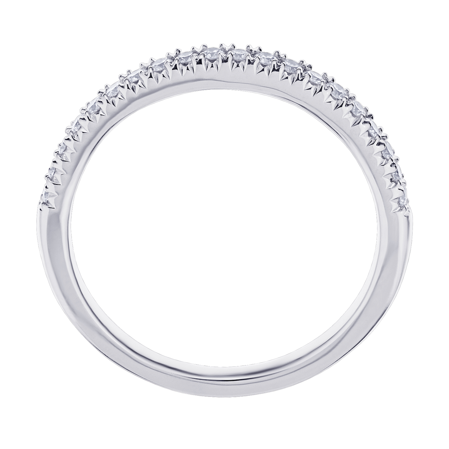 Compozit&trade; 14KW White Gold Matching Diamond Wedding Ring Diamond 0.50 Ctw