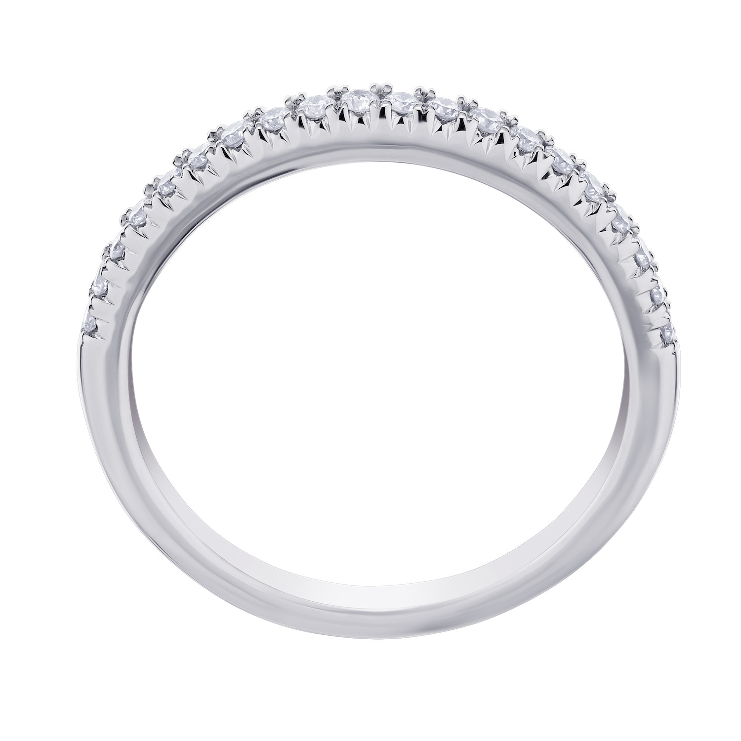 Compozit&trade; 14KW White Gold Matching Diamond Wedding Band Ring Diamond 0.50 Ctw