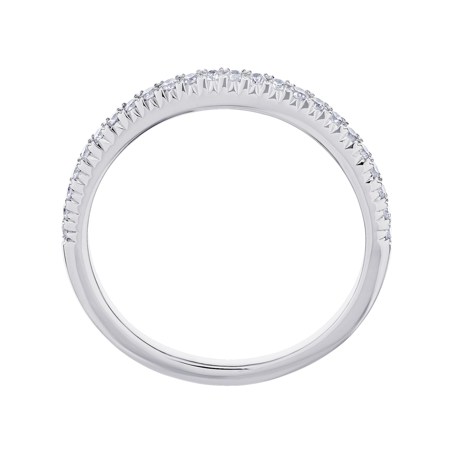 Compozit&trade; 14KW White Gold Matching Diamond Wedding Band Ring Diamond 0.20 Ctw