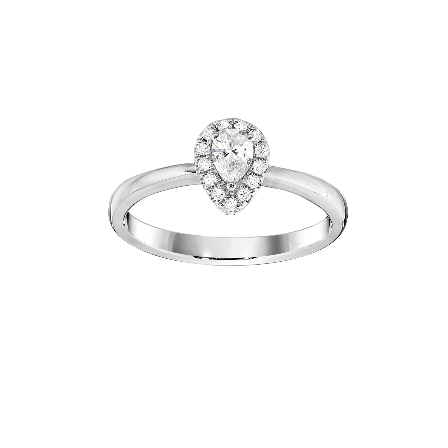 14KW White Gold Diamond Engagement Ring 1.54 Ctw