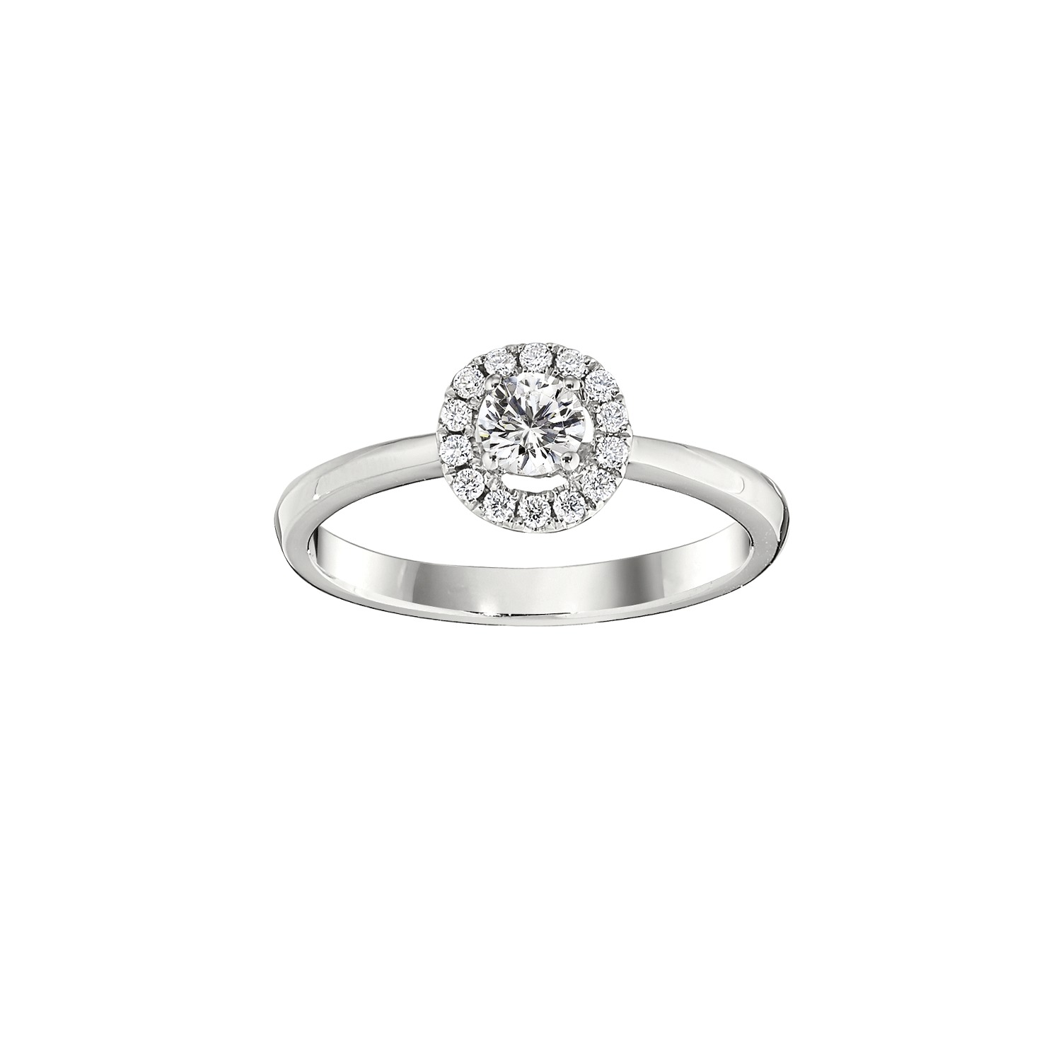 14KW White Gold Diamond Engagement Ring 1.65 Ctw