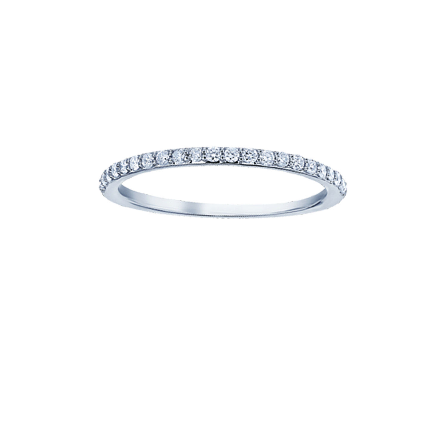 14K White Gold Diamond 0.10 Ctw Matching Wedding Ring