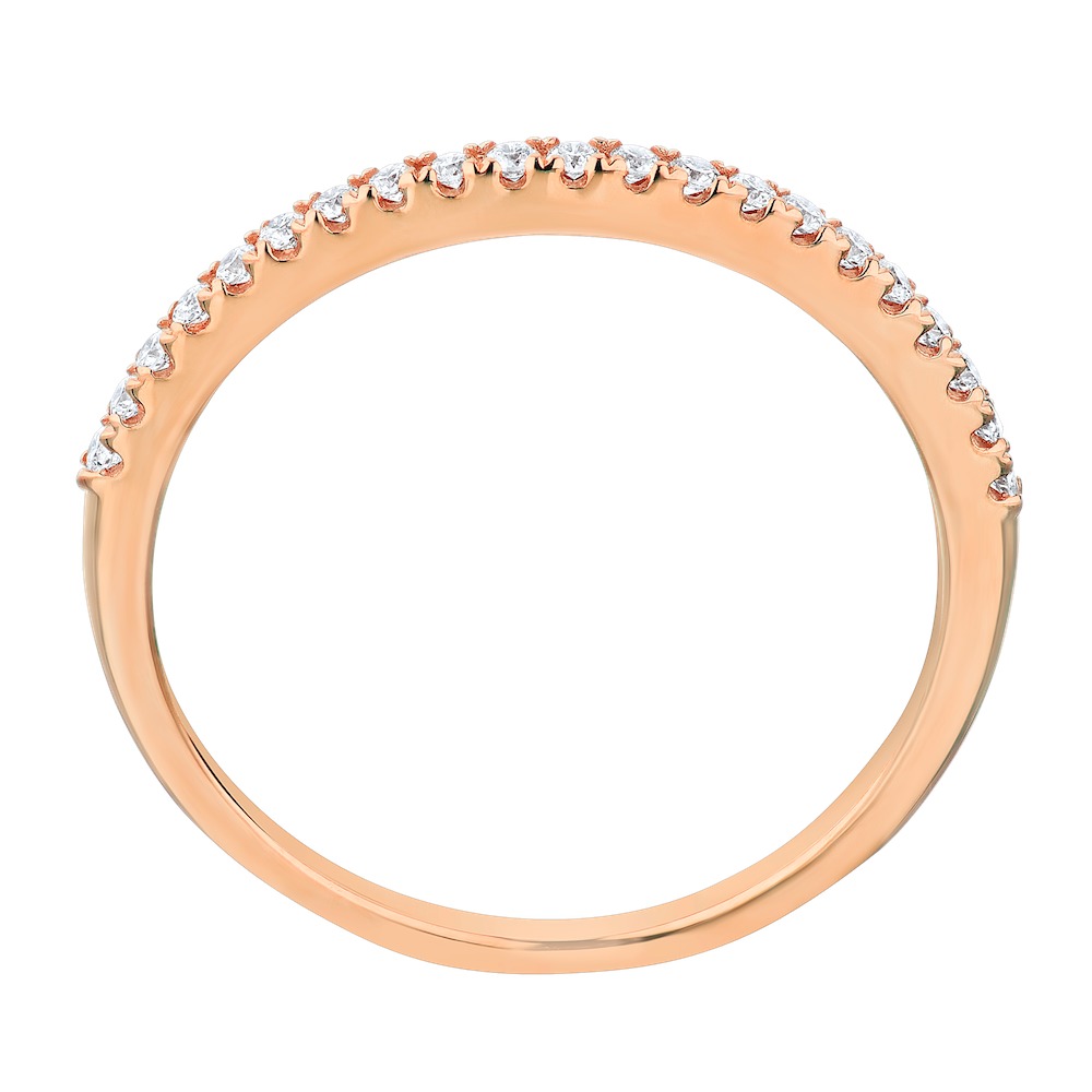 Peach Blossom&trade; 14k Matching Fitted Wedding Ring Ring Diamond 0.15 Ctw Natural Morganite