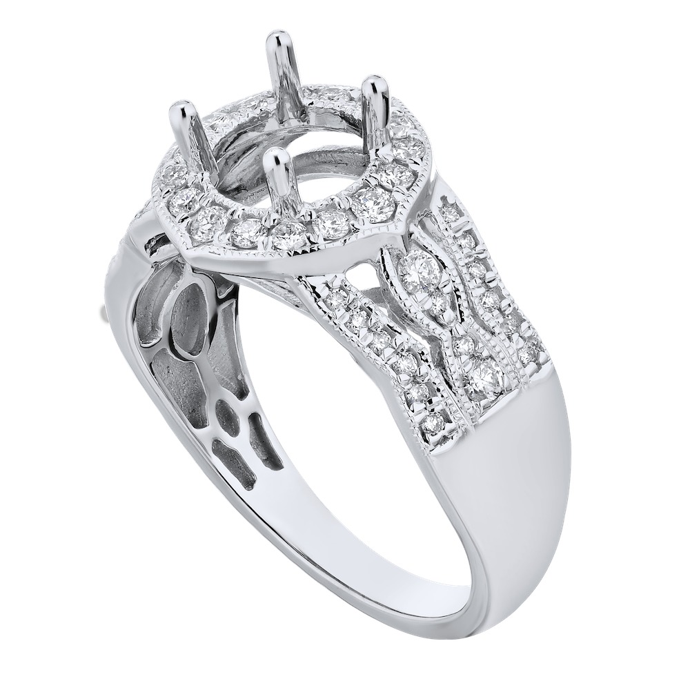 Enchanted Love&trade; 14k White Gold Diamond Engagement Ring 0.40 Ctw