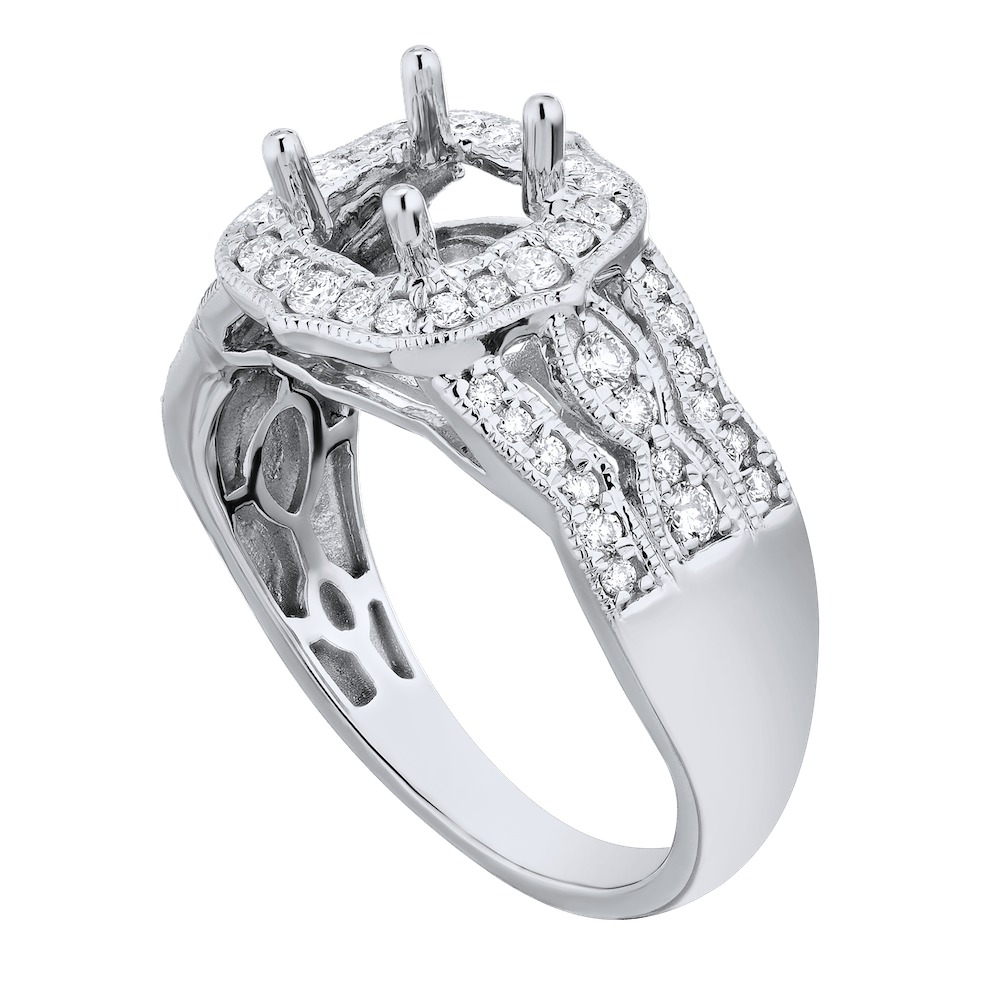 Enchanted Love&trade; 14k White Gold Diamond Engagement Ring 0.40 Ctw