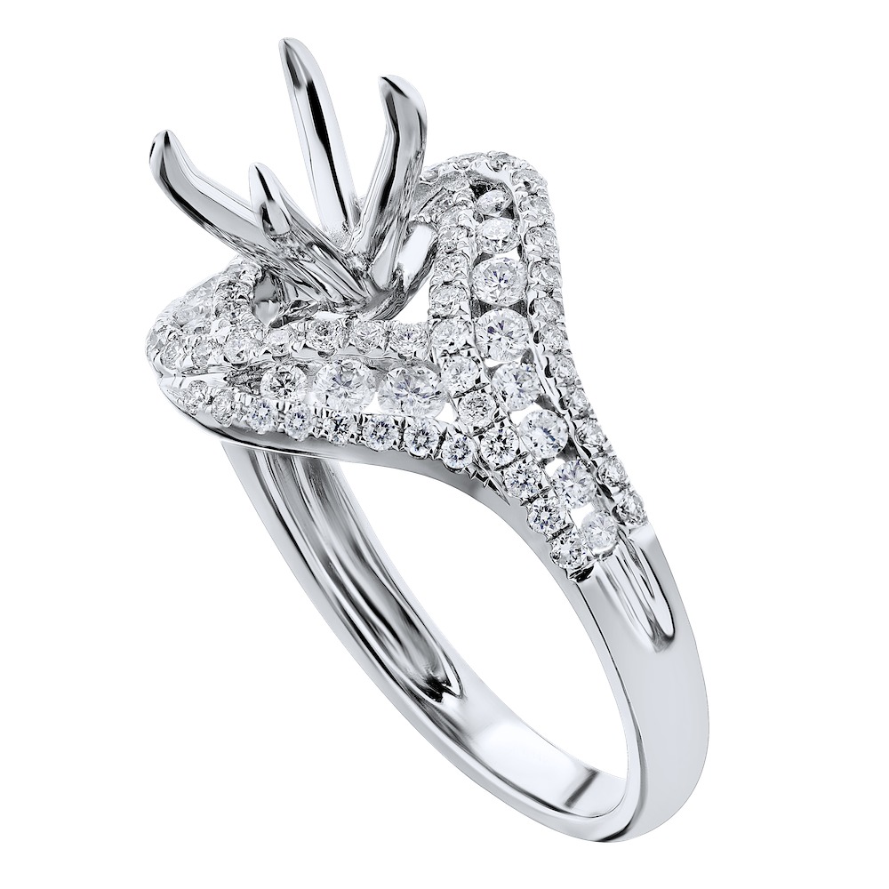 Enchanted Love&trade; 14k White Gold Diamond Engagement Ring 0.75 Ctw