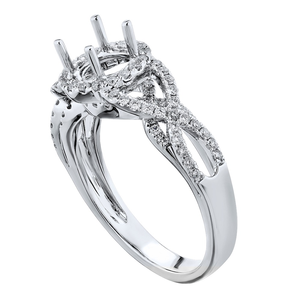 Enchanted Love&trade; 14k White Gold Diamond Engagement Ring 0.40 Ctw