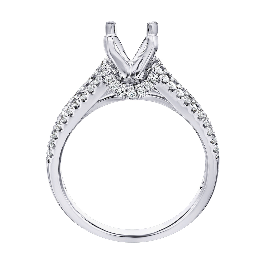 14KW White Gold Diamond Engagement Ring 8.14 Ctw