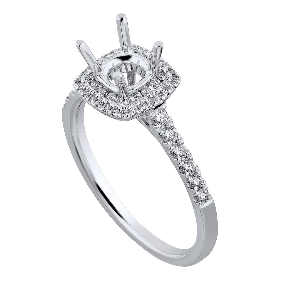 Enchanted Love&trade; 14k White Gold Diamond Engagement Ring 0.33 Ctw