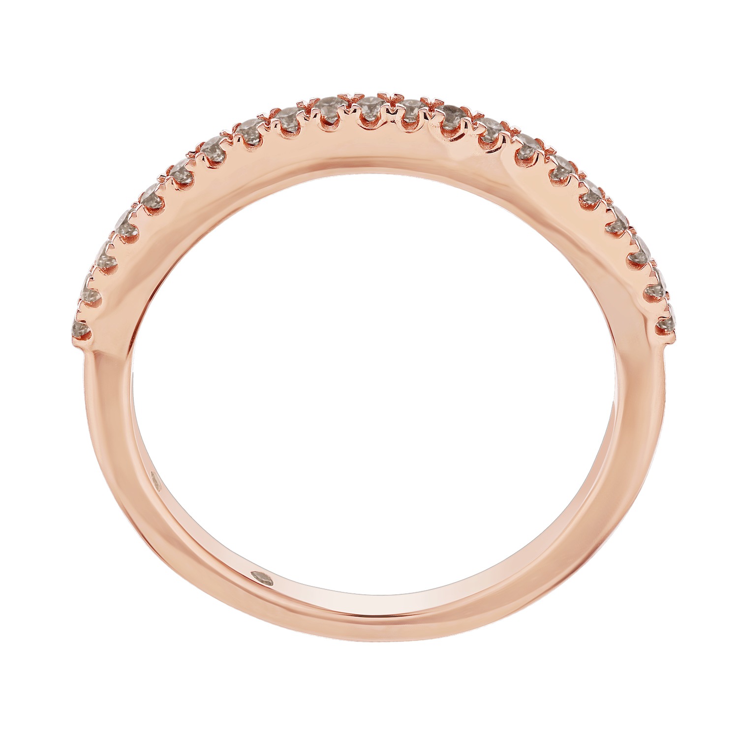 Peach Blossom&trade; 14K Rose Gold Matching Diamond Wedding Ring Diamond 0.20 Ctw Natural Morganite