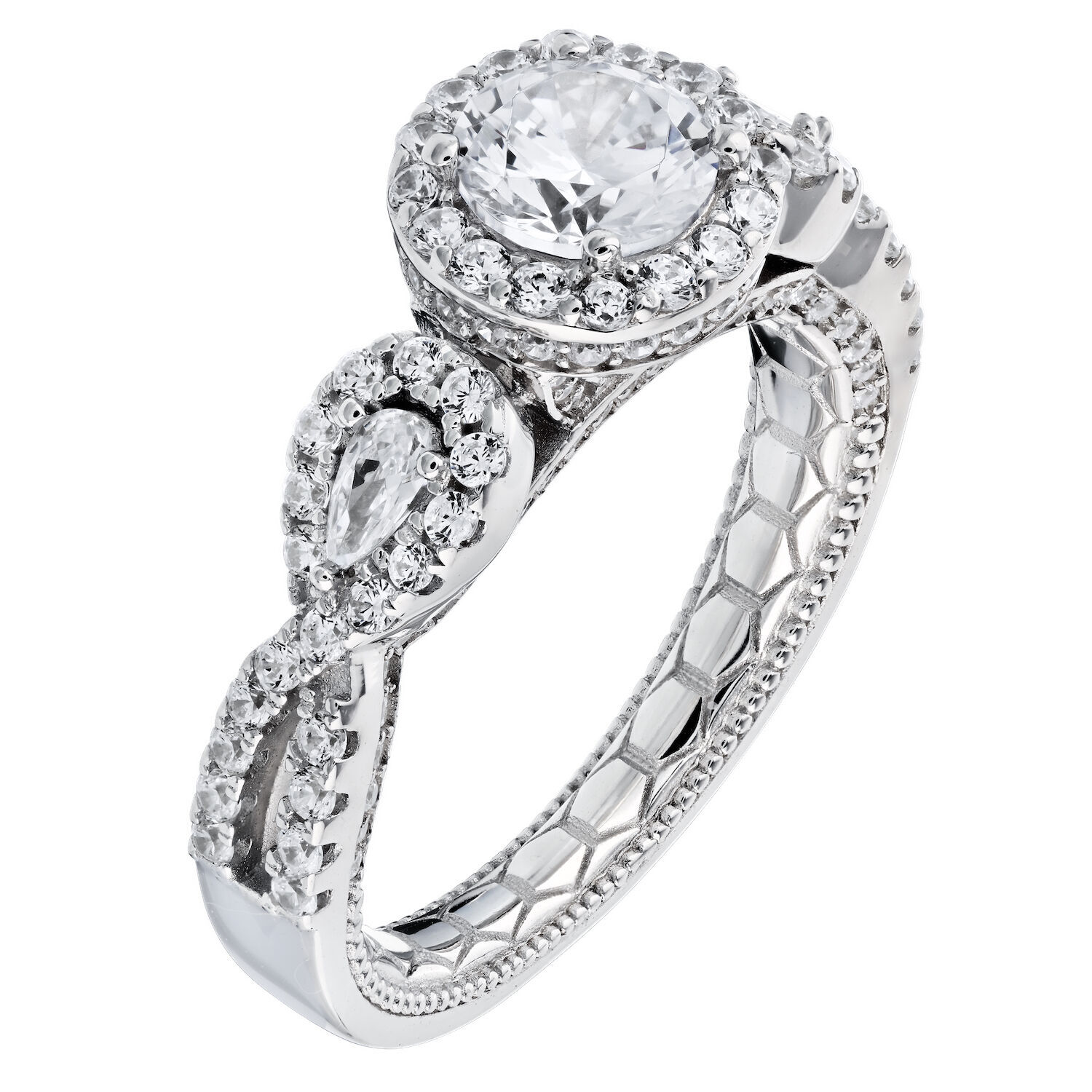 Enchanted Love&trade; 14KW White Gold Diamond 1.75 Ctw Ring Semi-Mount Engagement Ring