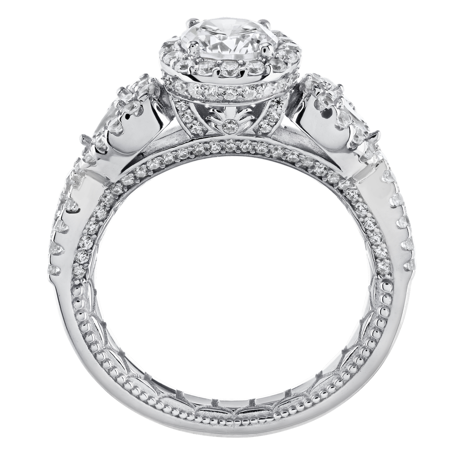 Enchanted Love&trade; 14KW White Gold Diamond 1.75 Ctw Ring Semi-Mount Engagement Ring