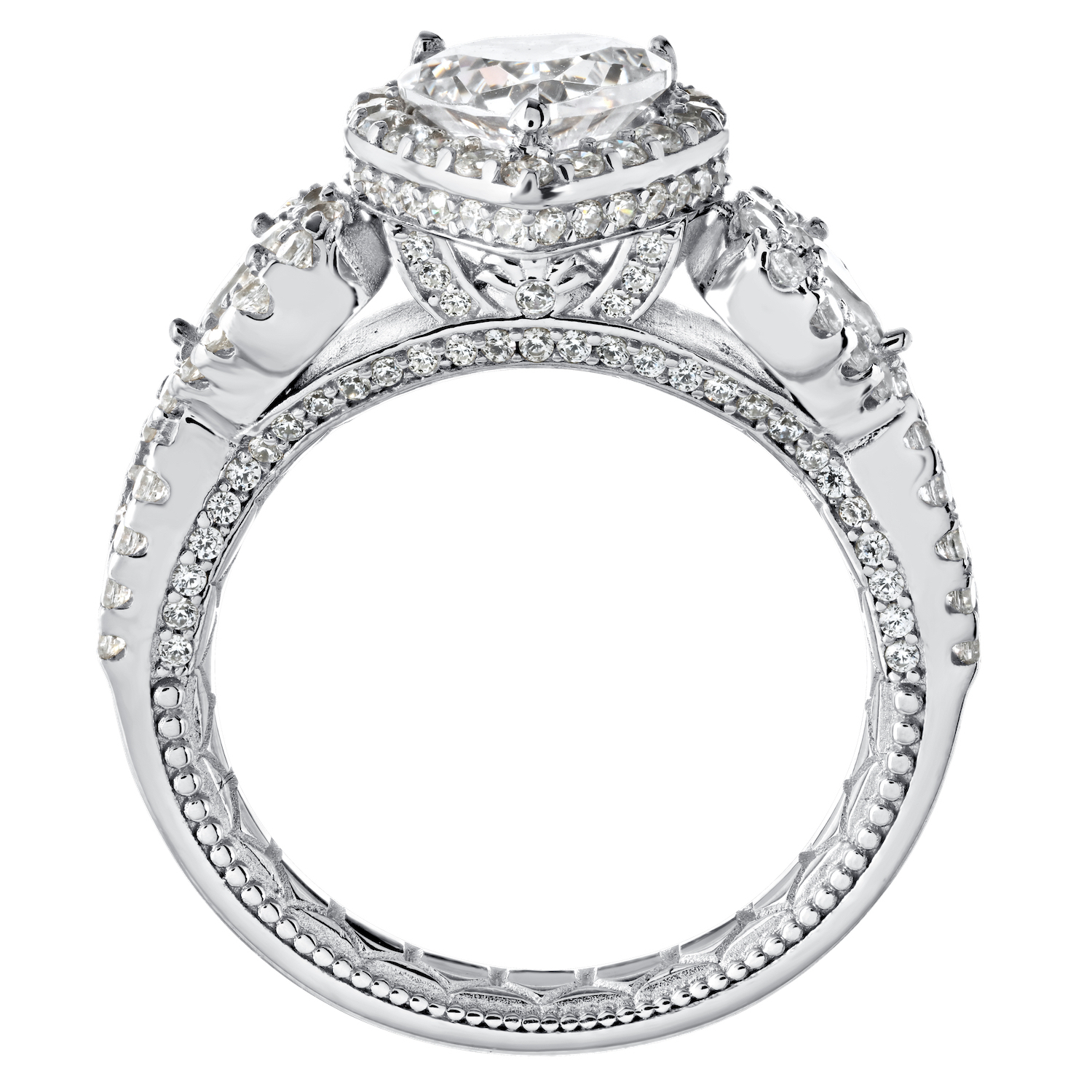 Enchanted Love&trade; 14KW White Gold Diamond 1.75 Ctw Ring Semi-Mount Engagement Ring