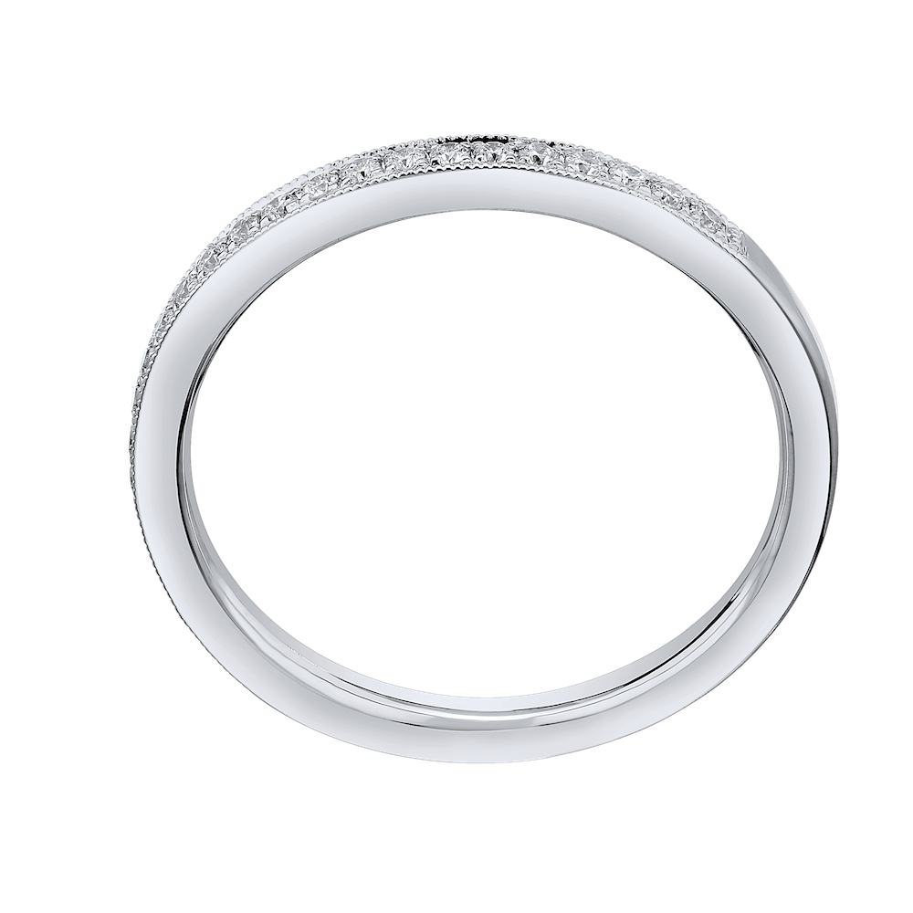 14K White Gold Diamond 0.20 Ctw Matching Wedding Ring