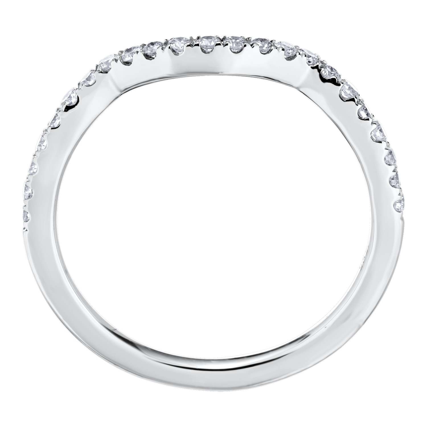 Bridal: 14Kw Matching Fitted Wedding Ring Eternal Fire 23 Rd. 1/4 Ctw