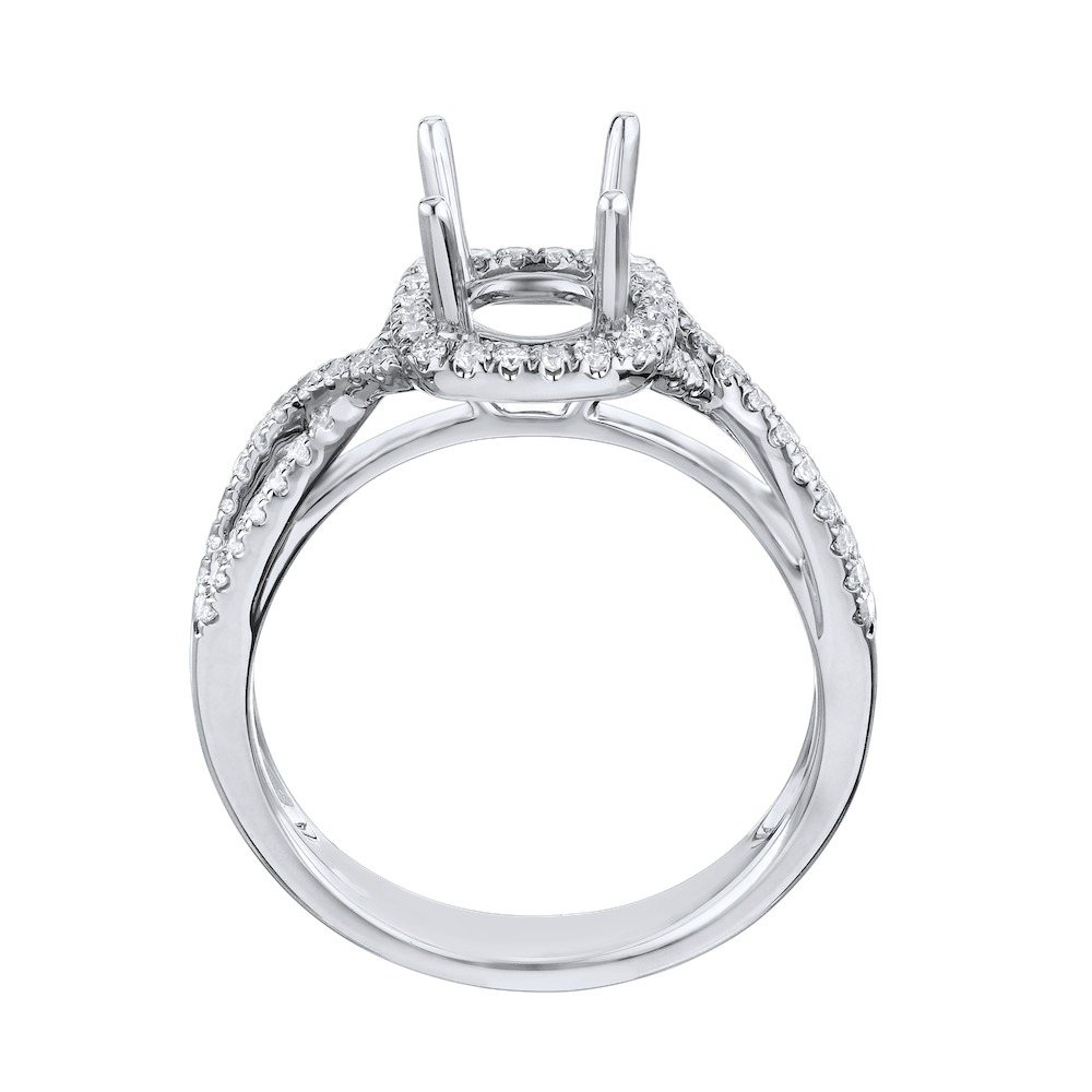 14K White Gold Diamond 0.33 Ctw Engagement Ring