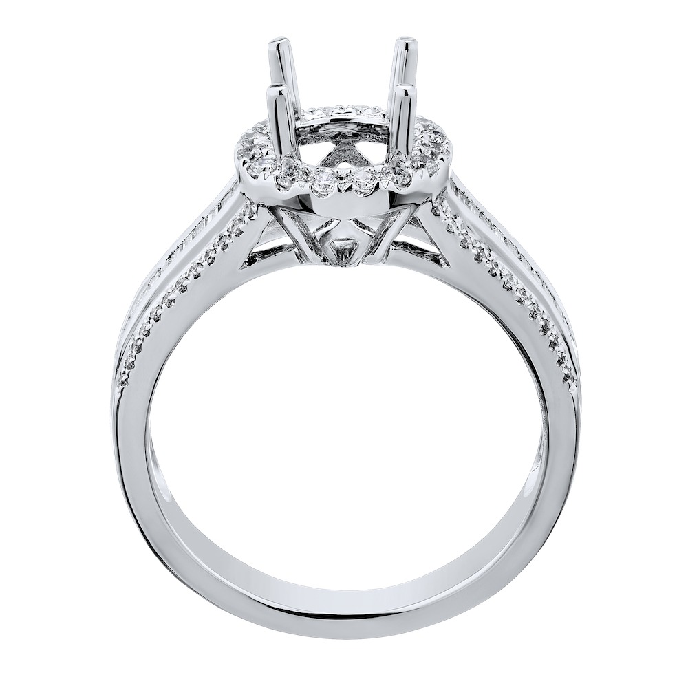 14K White Gold Diamond 0.40 Ctw Engagement Ring