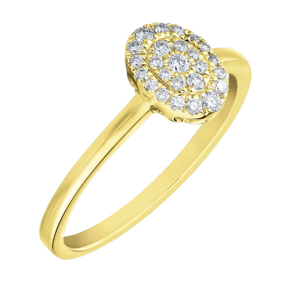14k Yellow Gold Ring Diamond 0.19 Ctw Ring