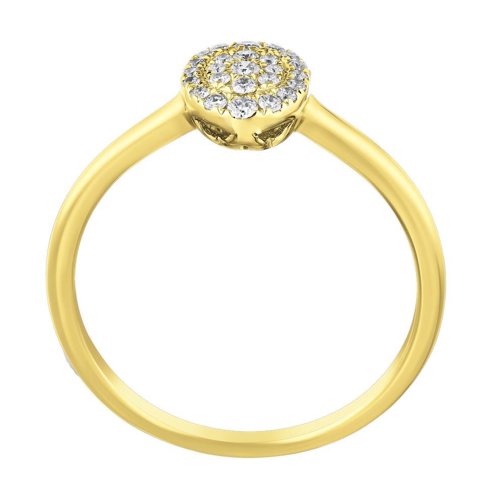 14k Yellow Gold Ring Diamond 0.19 Ctw Ring