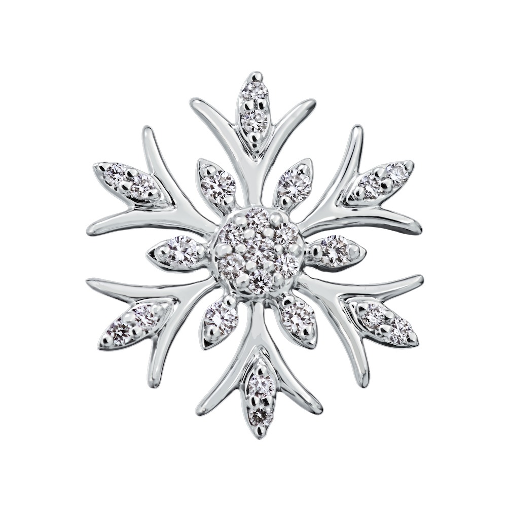 Diamond Frost&trade; 14kw White Gold Snowflake Studs Earrings Diamond 0.20 Ctw