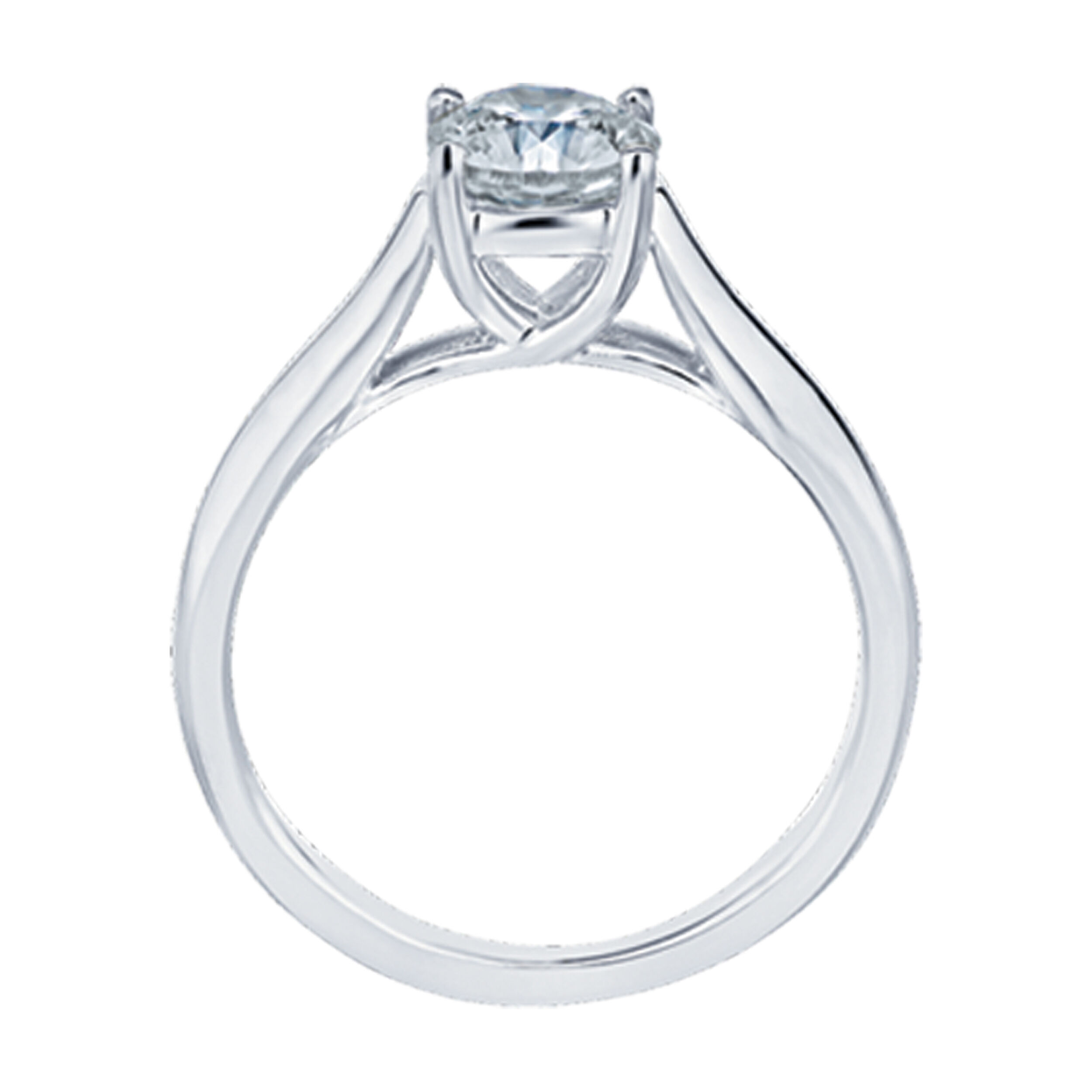 STANDARD - 14K White Gold Diamond 0.75 Ctw 4 Prong Solitaire Ring Available in White, Yellow or Rose Gold