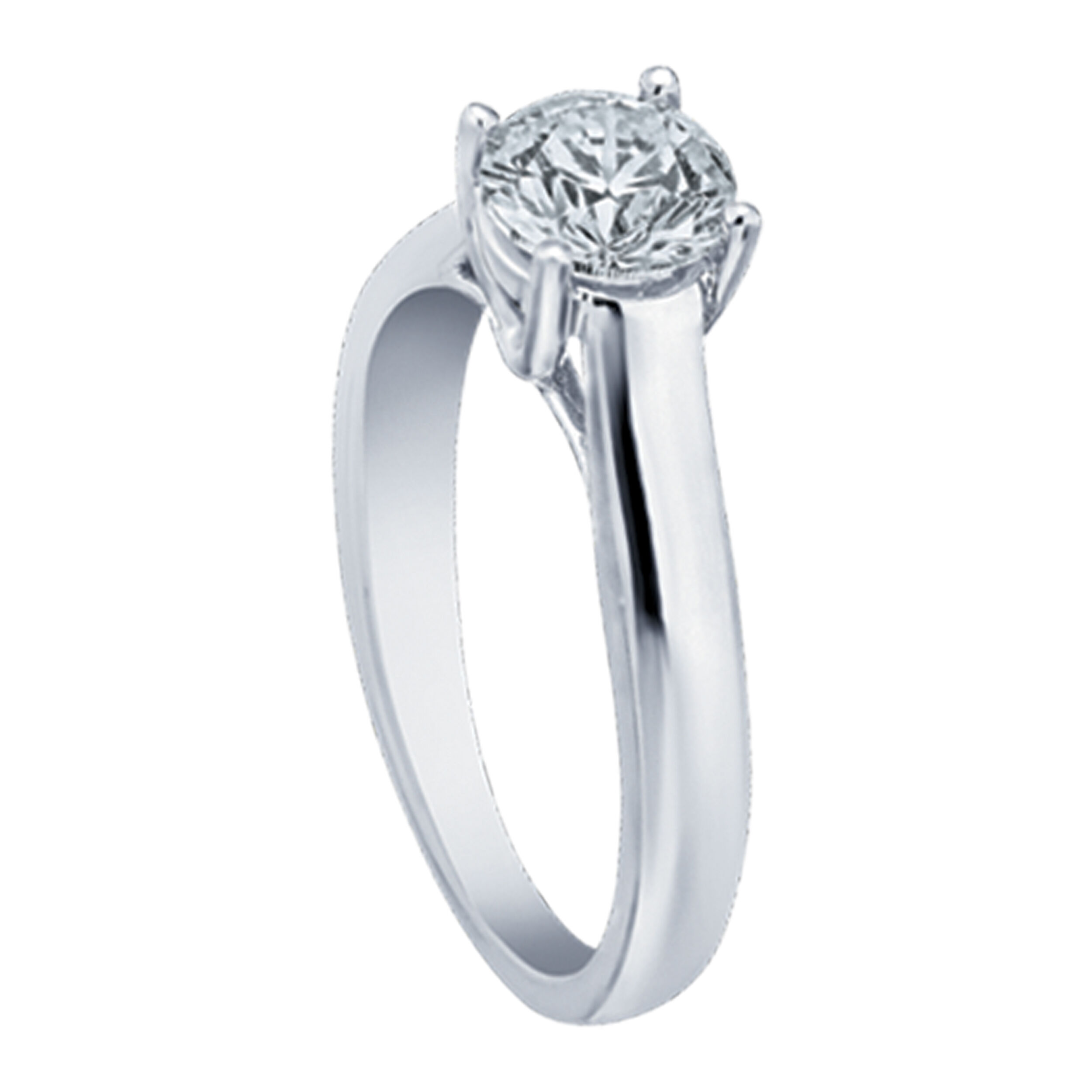 STANDARD - 14K White Gold Diamond 0.90 Ctw 4 Prong Solitaire Ring Available in White, Yellow or Rose Gold