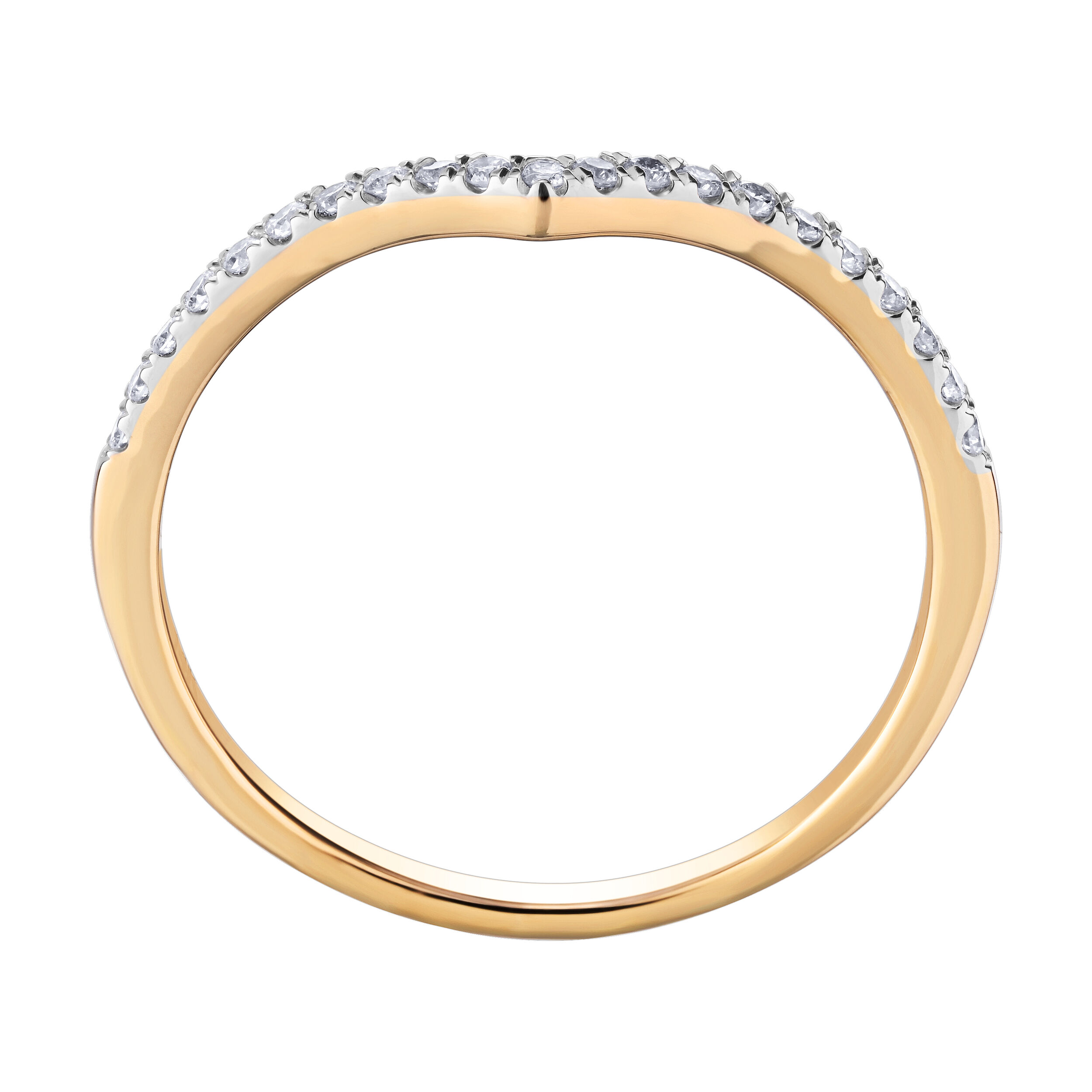 TriUnity&trade; 14K Yellow Gold 14k V Shaped Stackable 0.15 Ctw